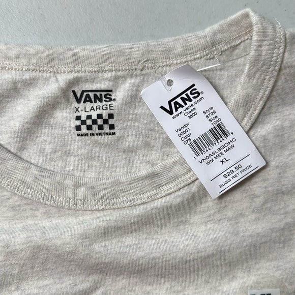 NWT-Vans oatmeal heather floral cropped tee - Picture 5 of 9
